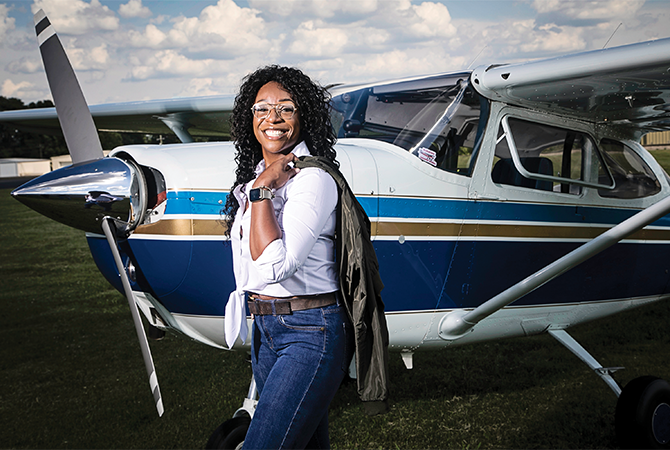 Header image of Kristena Cook for Taking Flight story.