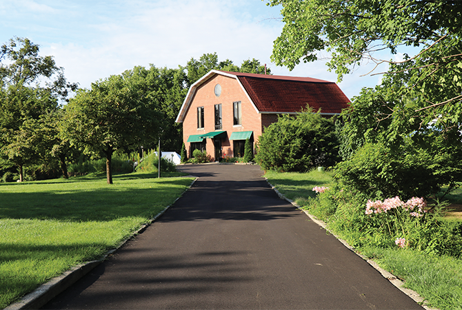 Detail image of Passionist Earth & Spirit Center building.