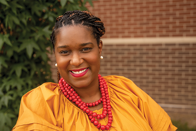 Detail image of Ashley Duncan for October 2022 Republic Bank advertorial.