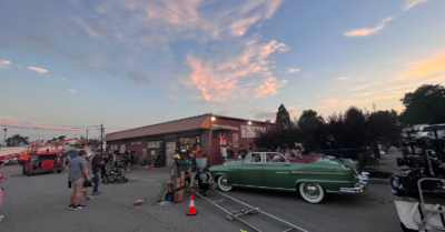 On the set of Queem pf the ring outside Two Lane Liquor and Bootleg BBQ